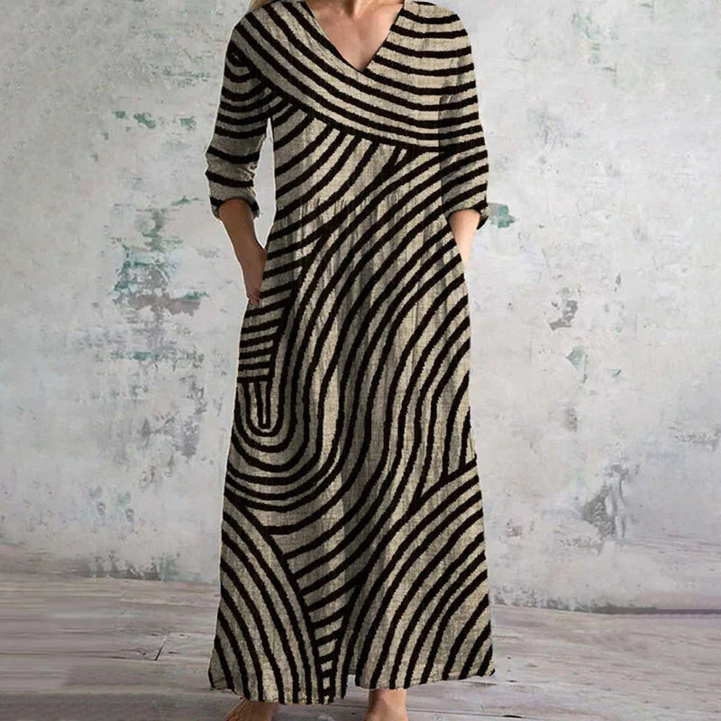 Melanie | striped maxi dress