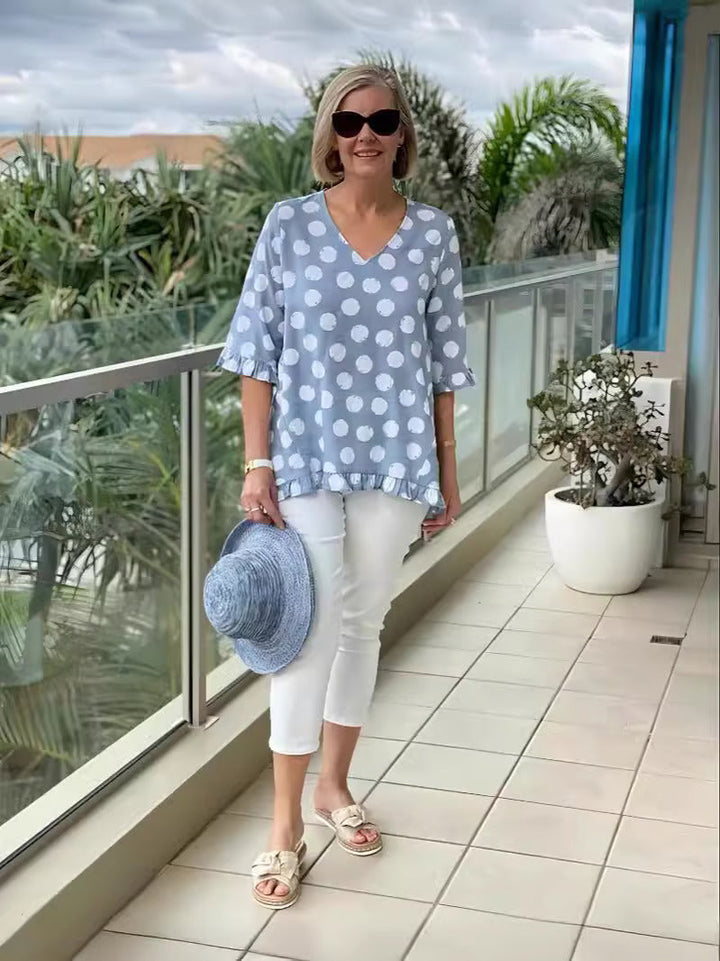 Talia | Stylish V-Neck Blouse