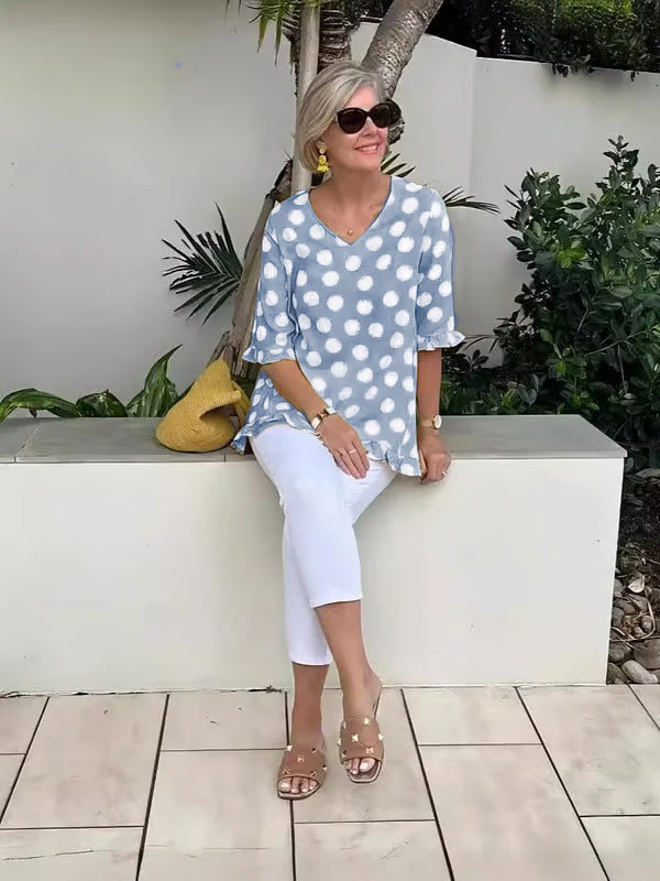 Talia | Stylish V-Neck Blouse