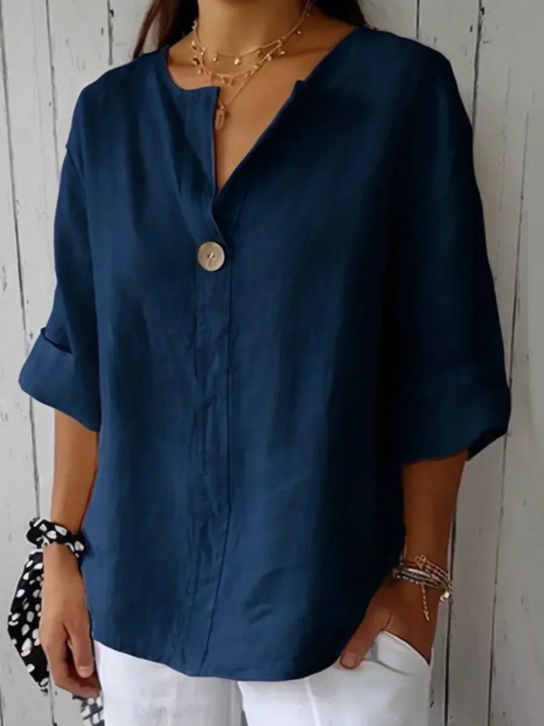 Claudia | Casual V-Neck Blouse