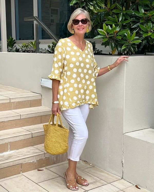 Talia | Stylish V-Neck Blouse
