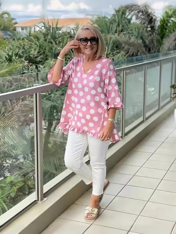 Talia | Stylish V-Neck Blouse