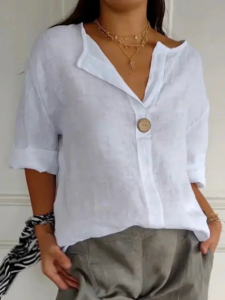Claudia | Casual V-Neck Blouse