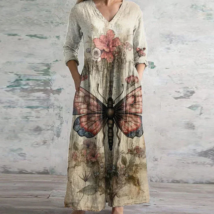 Leona | Elegant Retro Maxi Dress