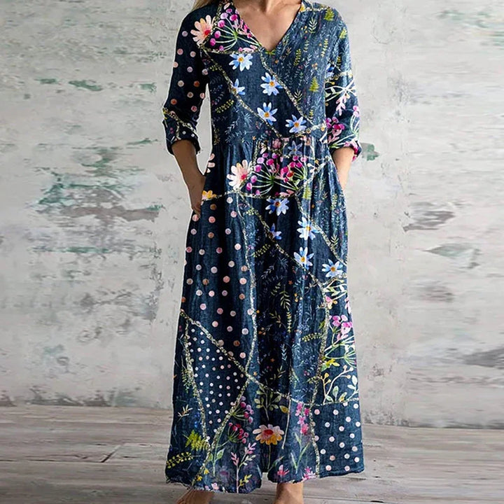 Leona | Elegant Retro Maxi Dress