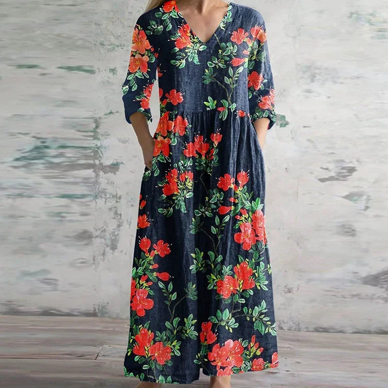 Leona | Elegant Retro Maxi Dress