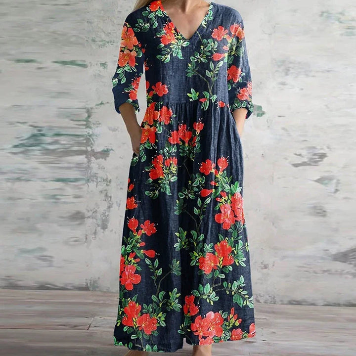 Leona | Elegant Retro Maxi Dress