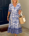 Miya | Floral Dress with V-Neck
