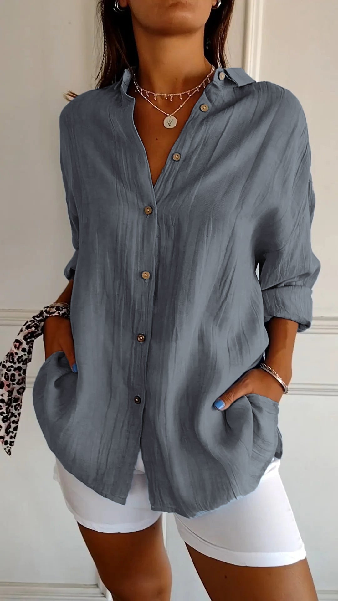 Gabriella | Pleated Elegant Shirt