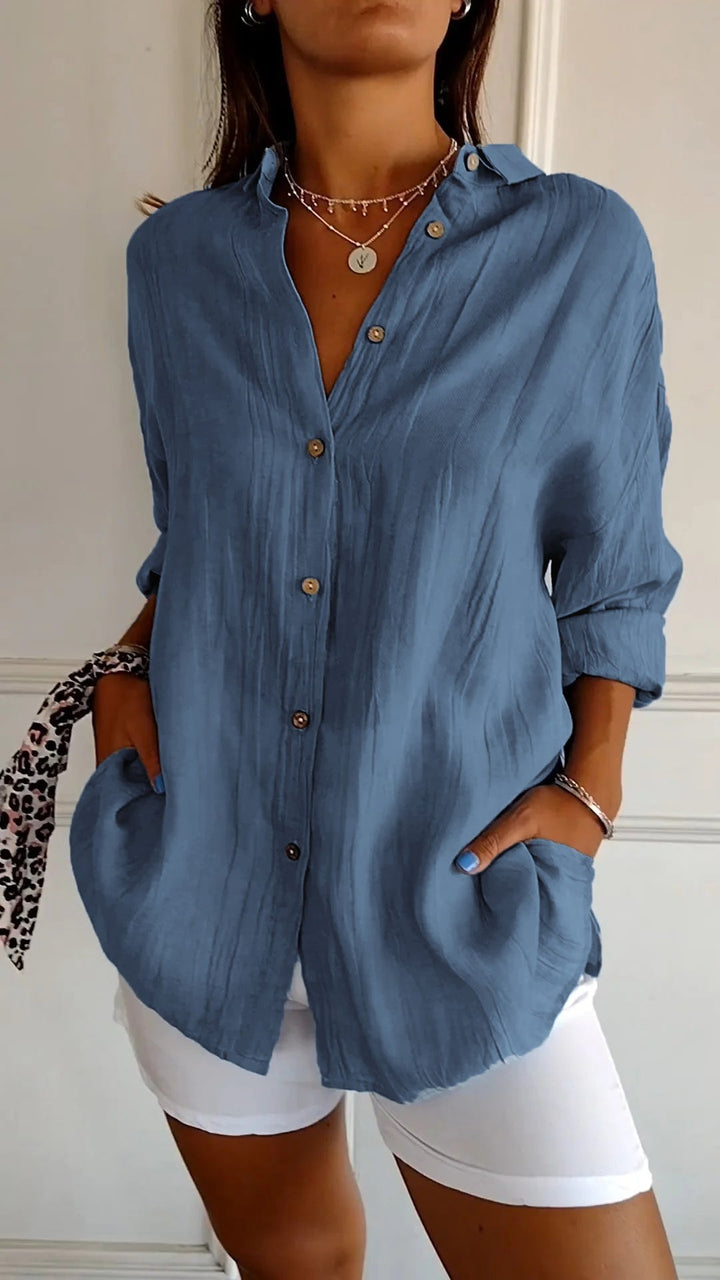 Gabriella | Pleated Elegant Shirt