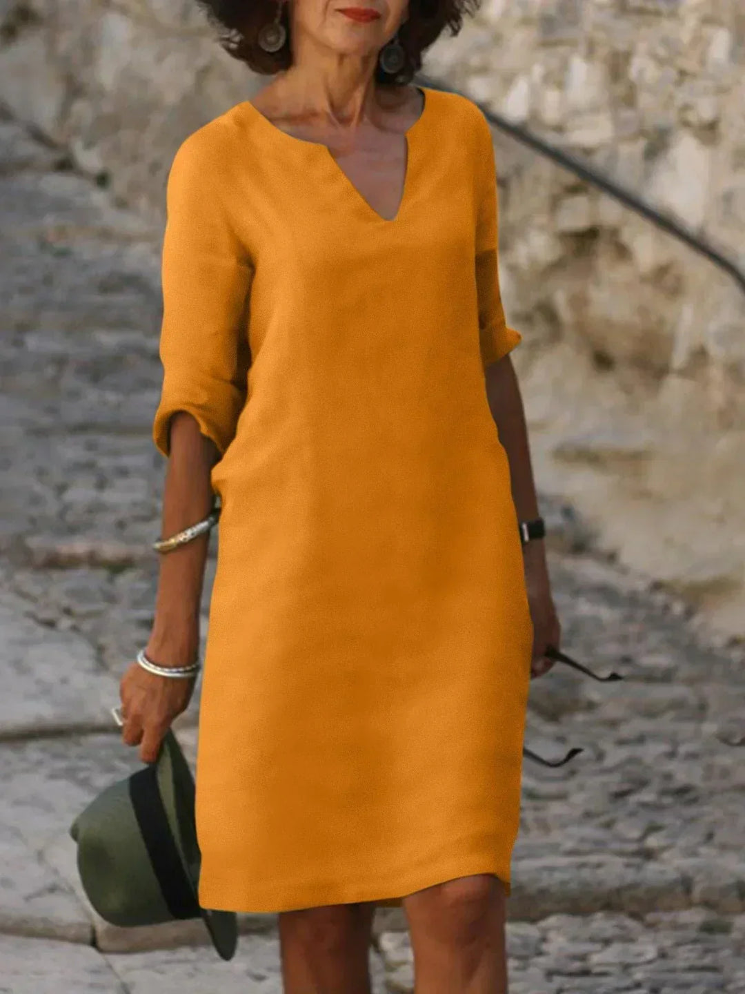 Gina | Elegant Dress with V-Neck